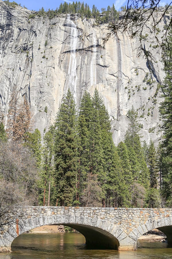 Beautiful waterfall on Yosemite 