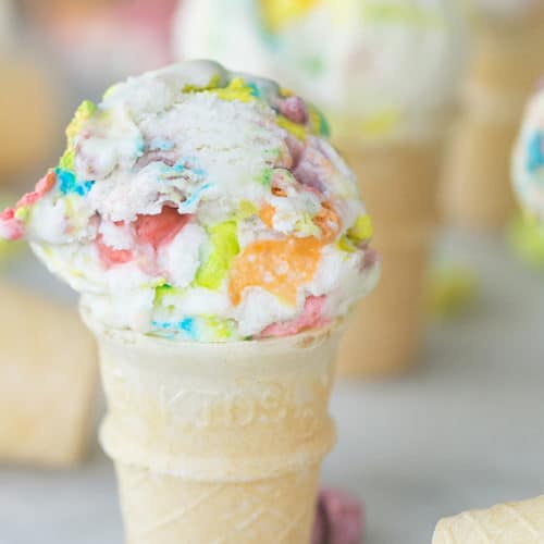 Cereal Ice Cream With Lucky Charms - Sugar and Charm