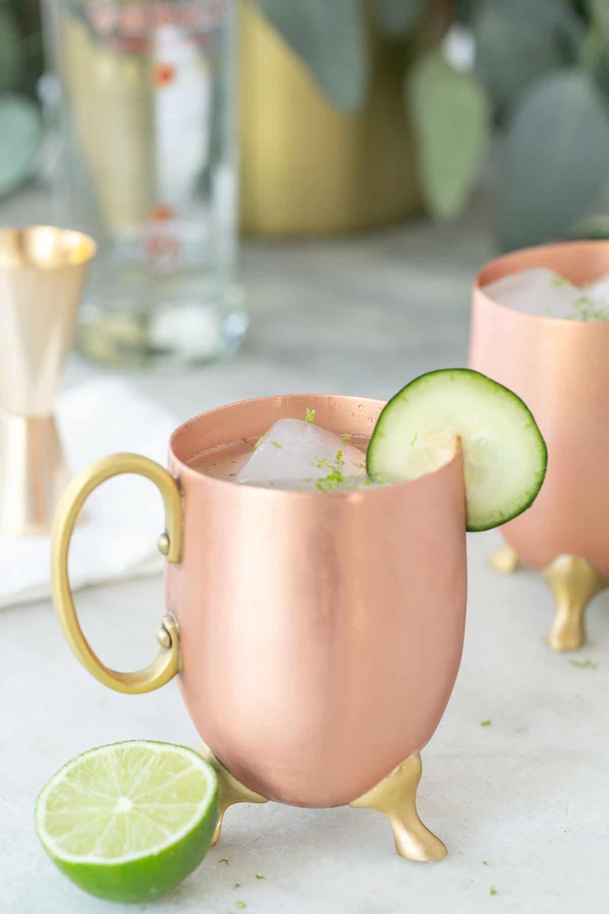 Tokyo Moscow mule in a copper mug