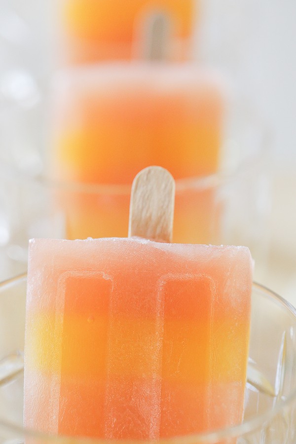 greyhound cocktail popsicle in a glass