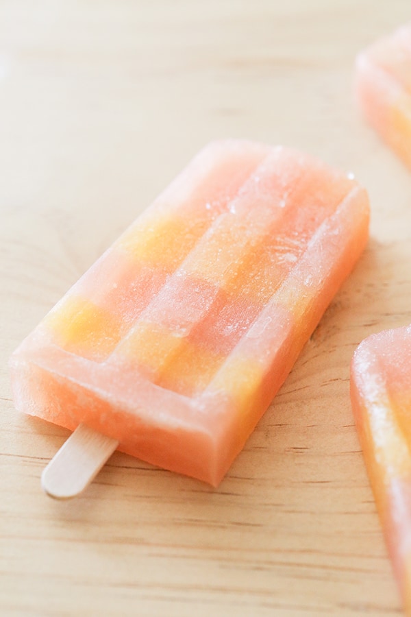 Layered Greyhound Cocktail Popsicle