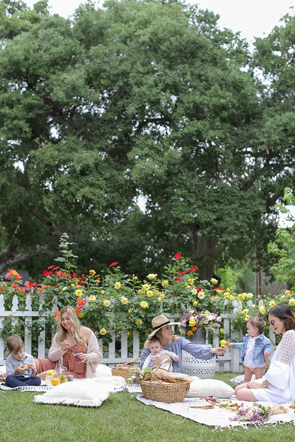 Women having a Mother's Day picnic. 