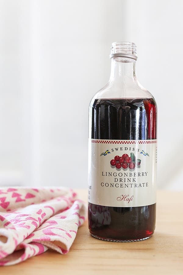 Bottle on Lingonberry concentrate.