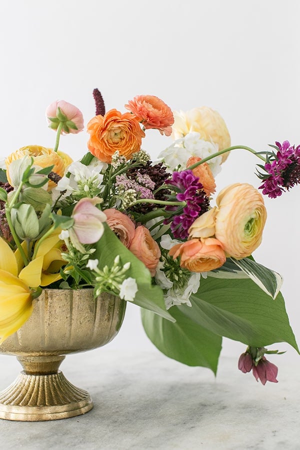 flowers on a table 