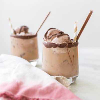 Cold Brew Coffee Floats with Chocolate Ice Cream