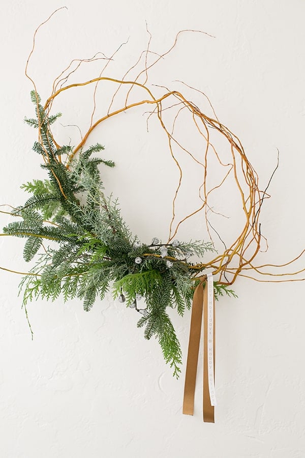 shot of asymmetrical wreath 