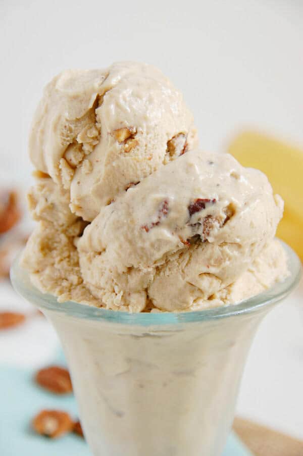 Caramelized Banana Pecan Coconut Milk Ice Cream - coconut butter