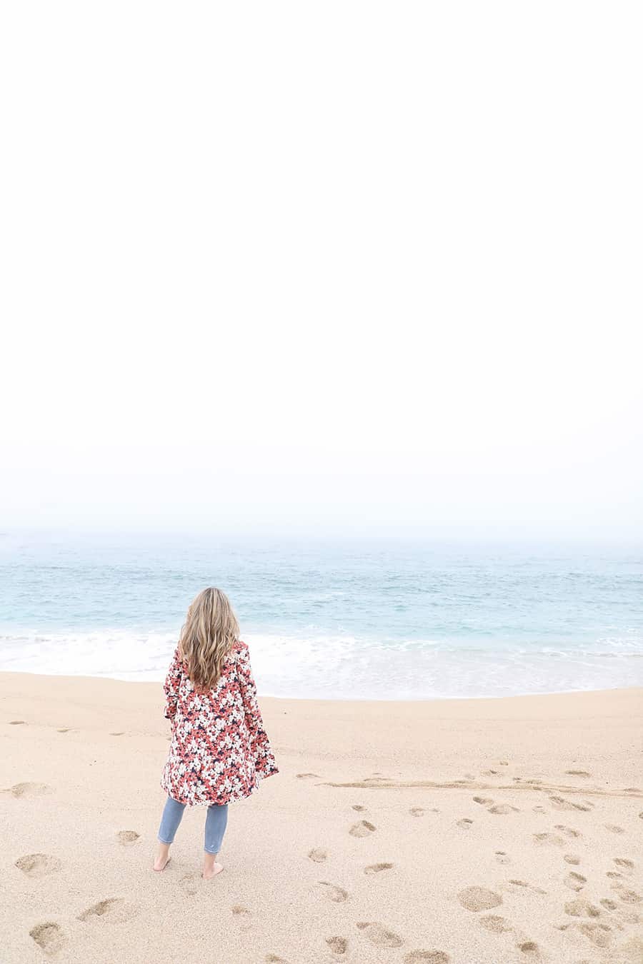 Eden Passante on the beach in Carmel 