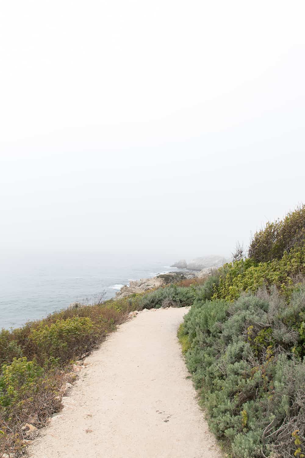 A sandy pathway on a cliff