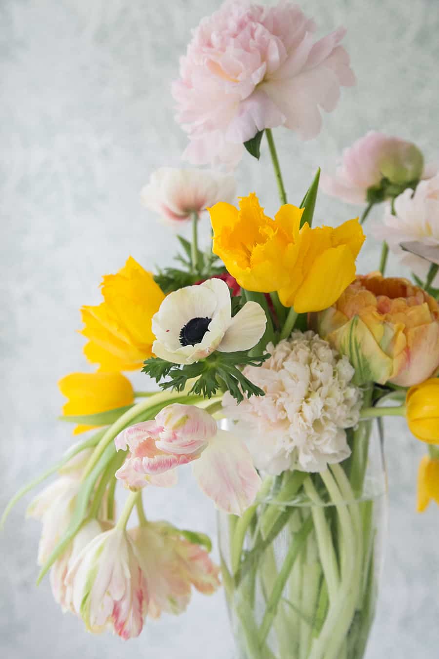 Yellow and Pink flowers.