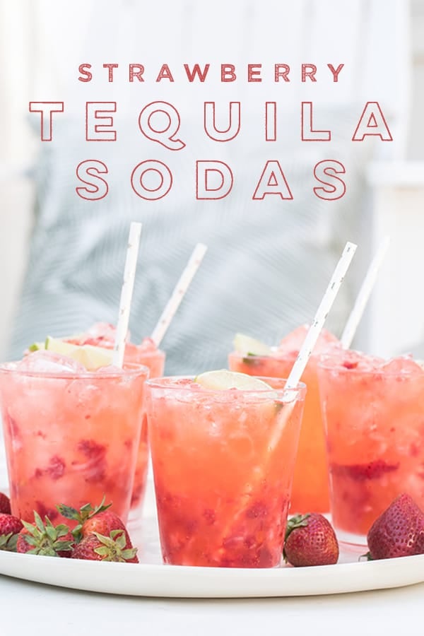 Strawberry Tequila Sodas