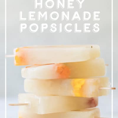 Three Ingredient Honey Lemonade Popsicles