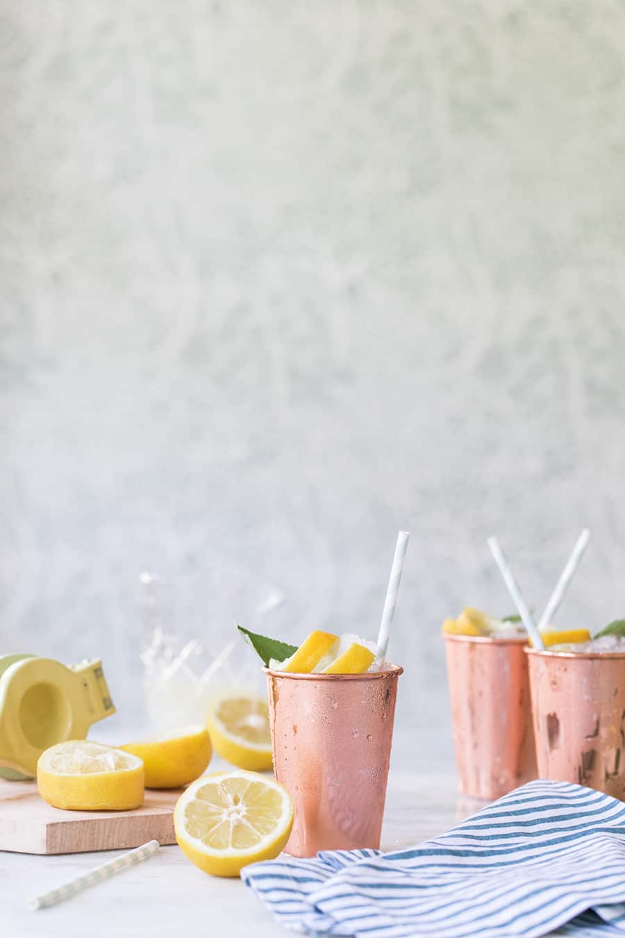 cocktails on a table