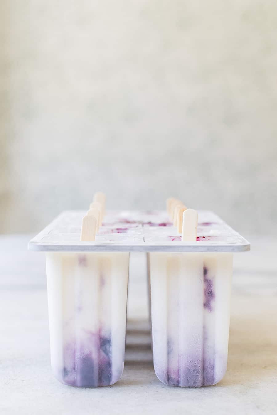 blueberry popsicles in mold
