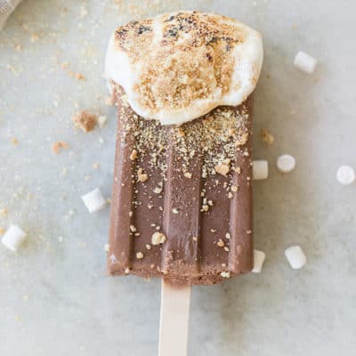The Best S’mores Chocolate Fudge Popsicles!
