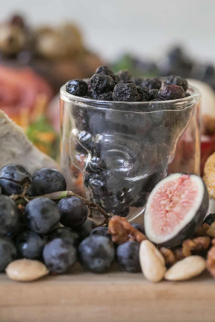 Skull filled with berries