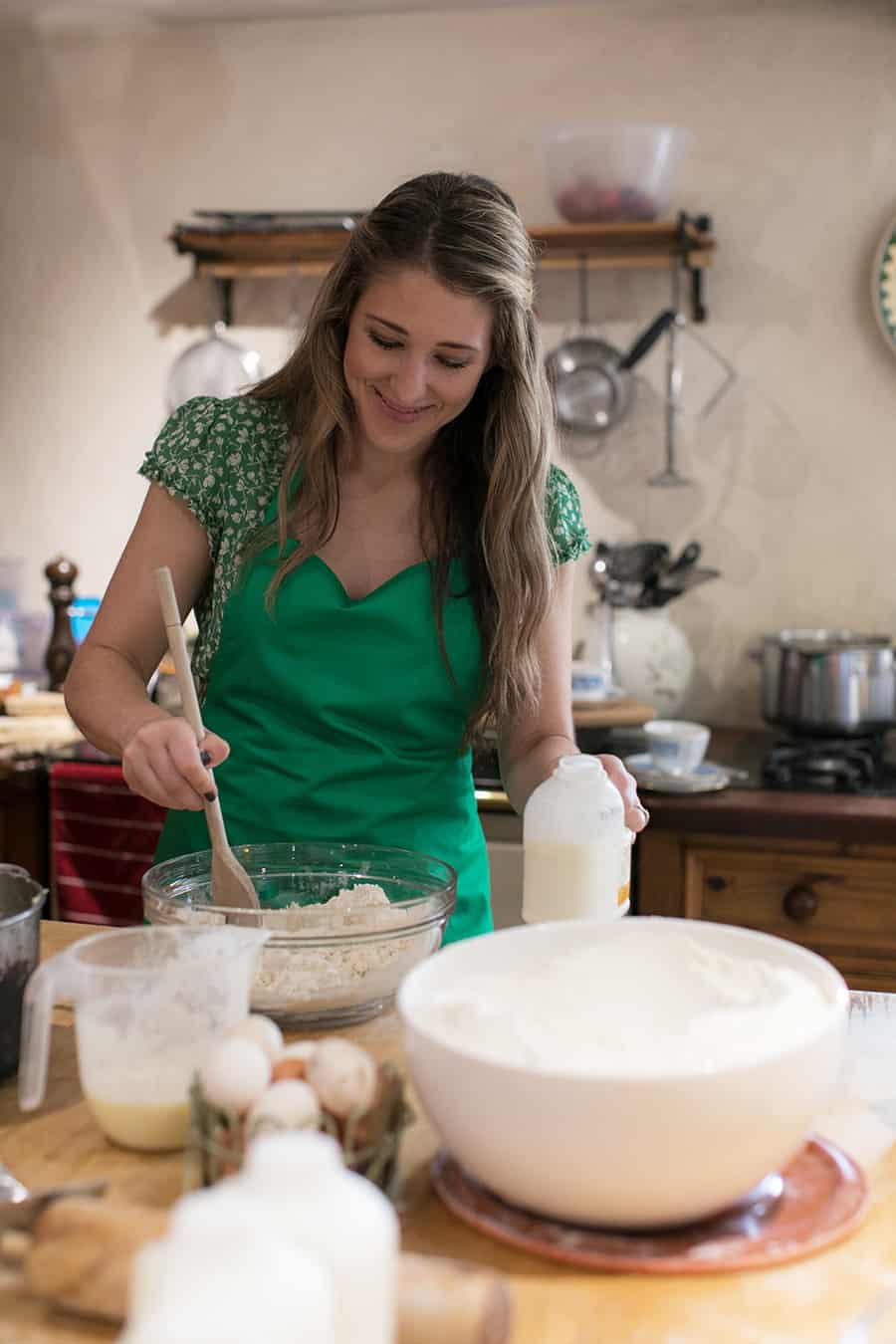 Eden Passante making Irish Soda Bread in a cottage in Northern Ireland