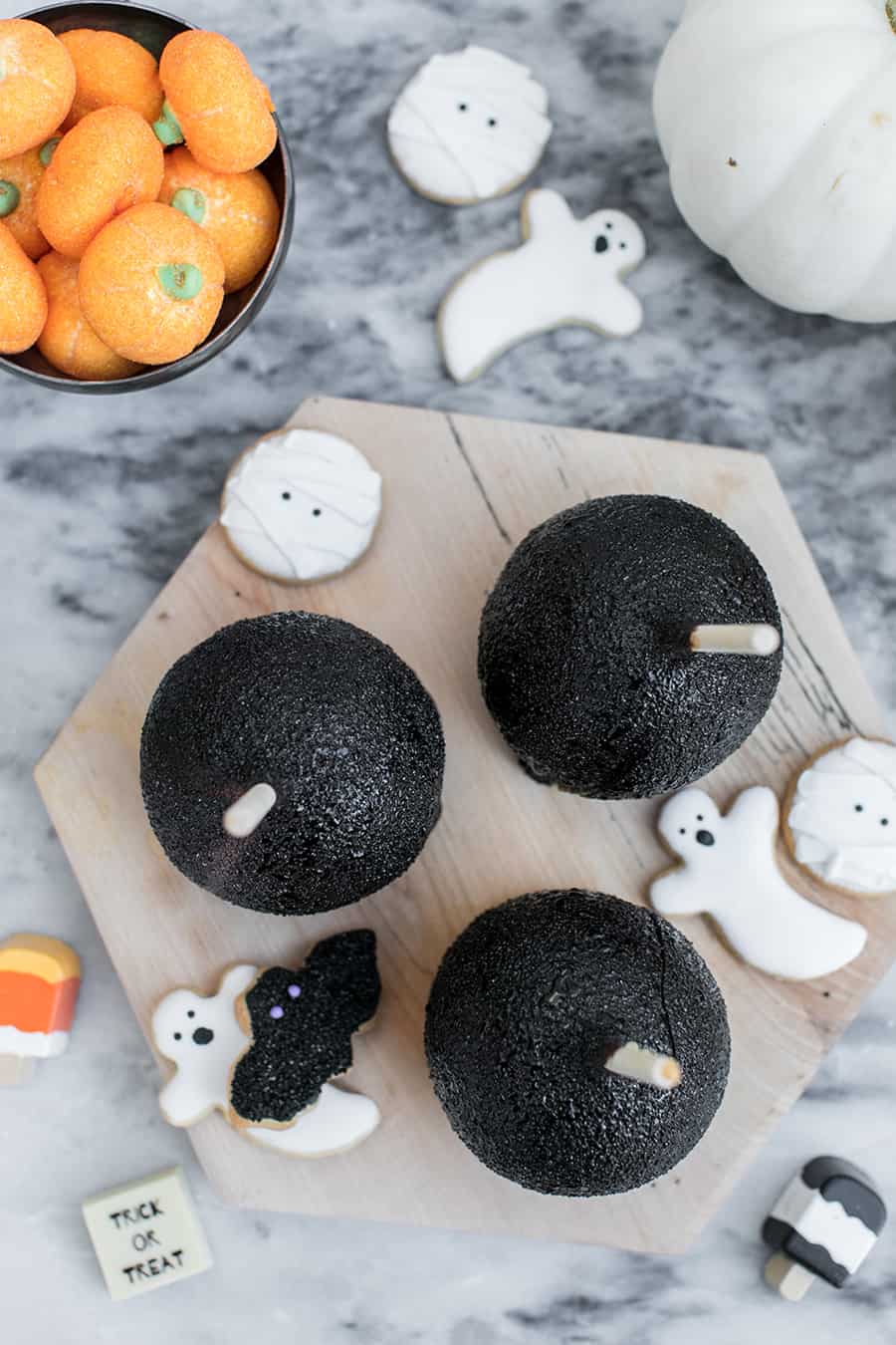 black candy apples