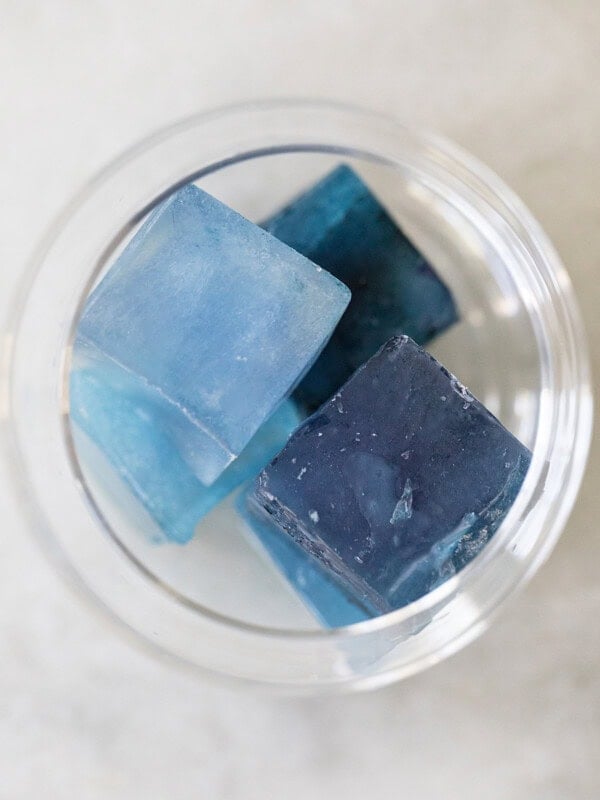 Naturally Colored Blue Ice Cubes