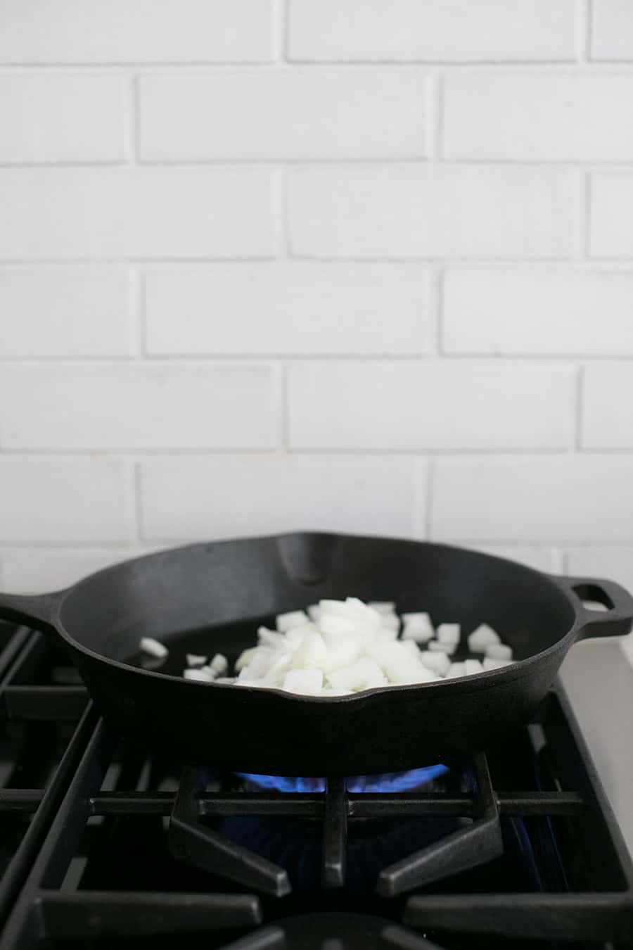 onions in a pan - ground beef