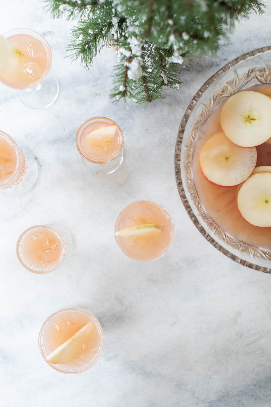 apple, vodka and sparkling wine