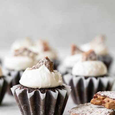 chocolate toffee cupcakes