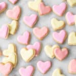 Frosted Mini Heart Shaped Sugar Cookies