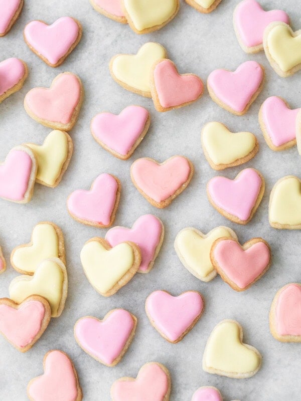 Frosted Mini Heart Shaped Sugar Cookies