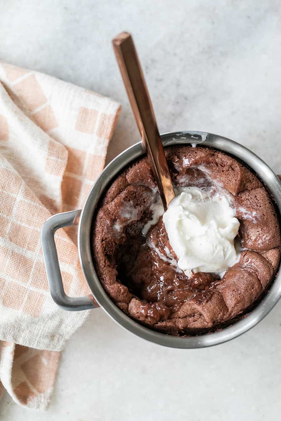 decadent chocolate soufflé 