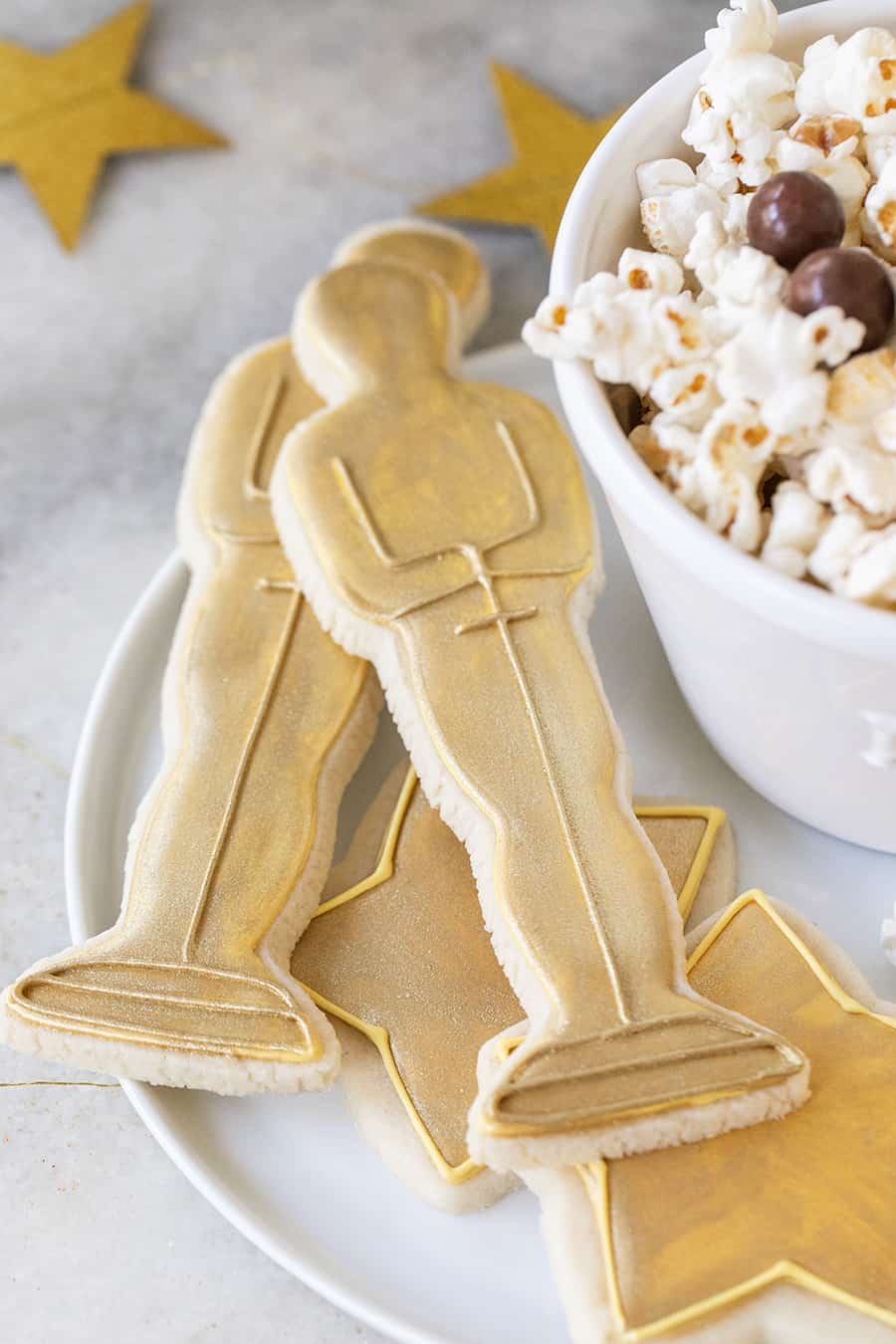 Oscar party statue cookies 