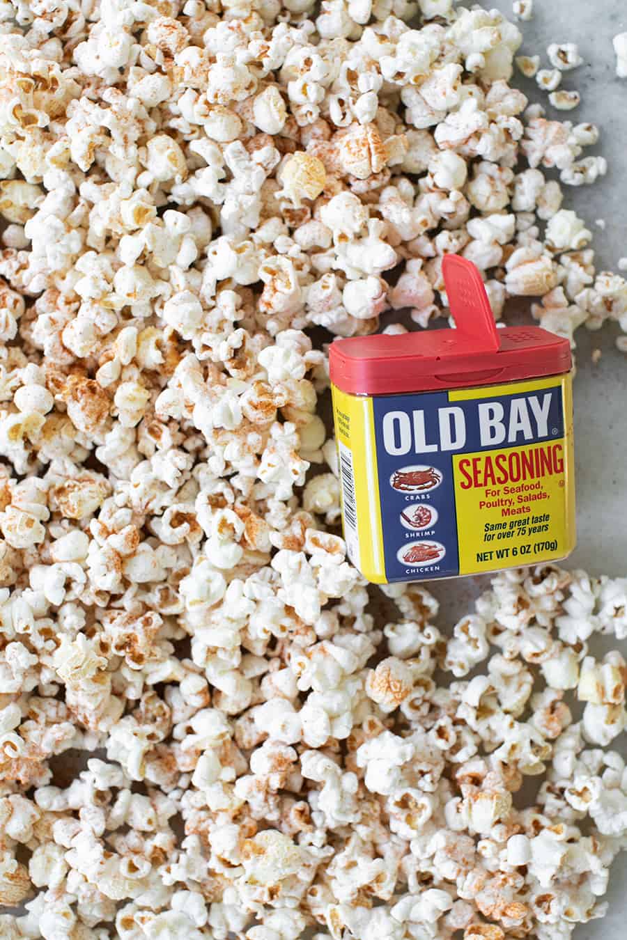 Old Bay Seasoning on popcorn 