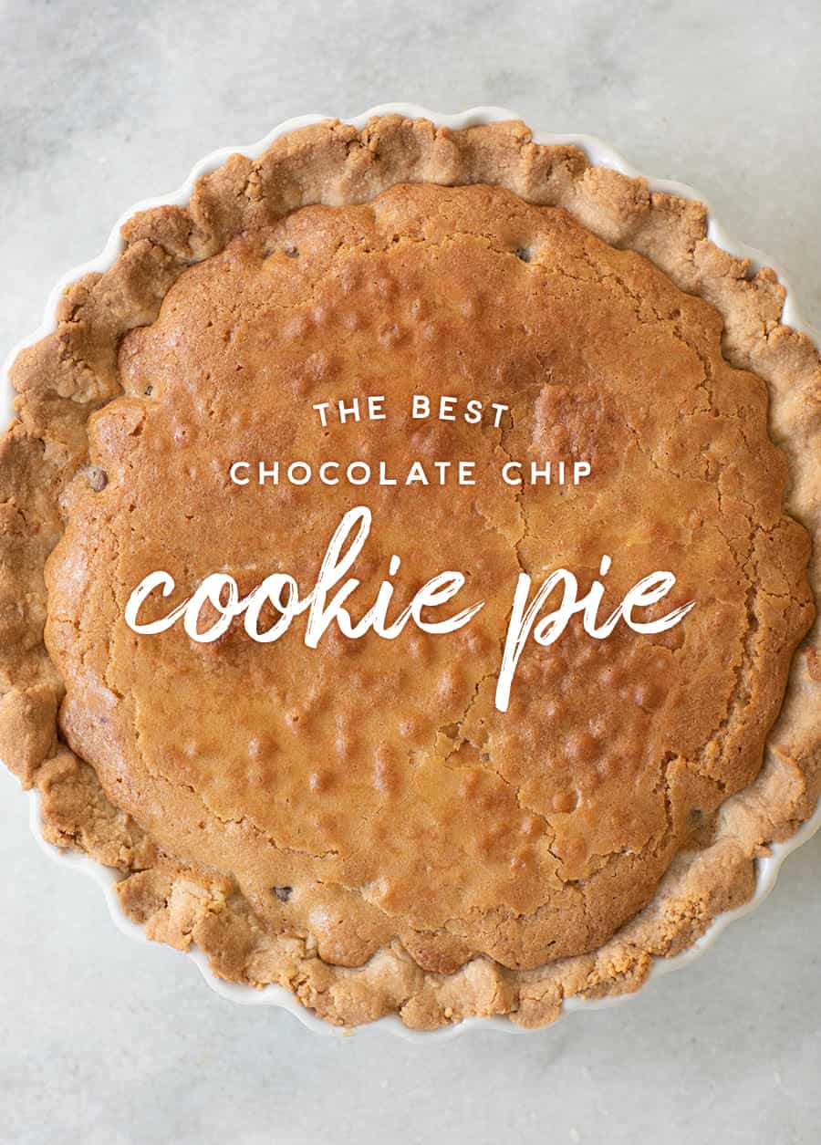 Chocolate Chip Cookie pie Picture with Graphic - pie shell