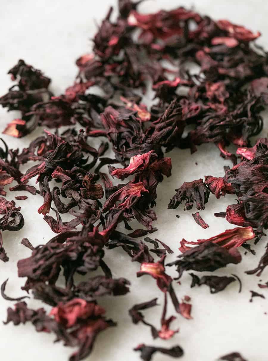 Dried hibiscus flowers