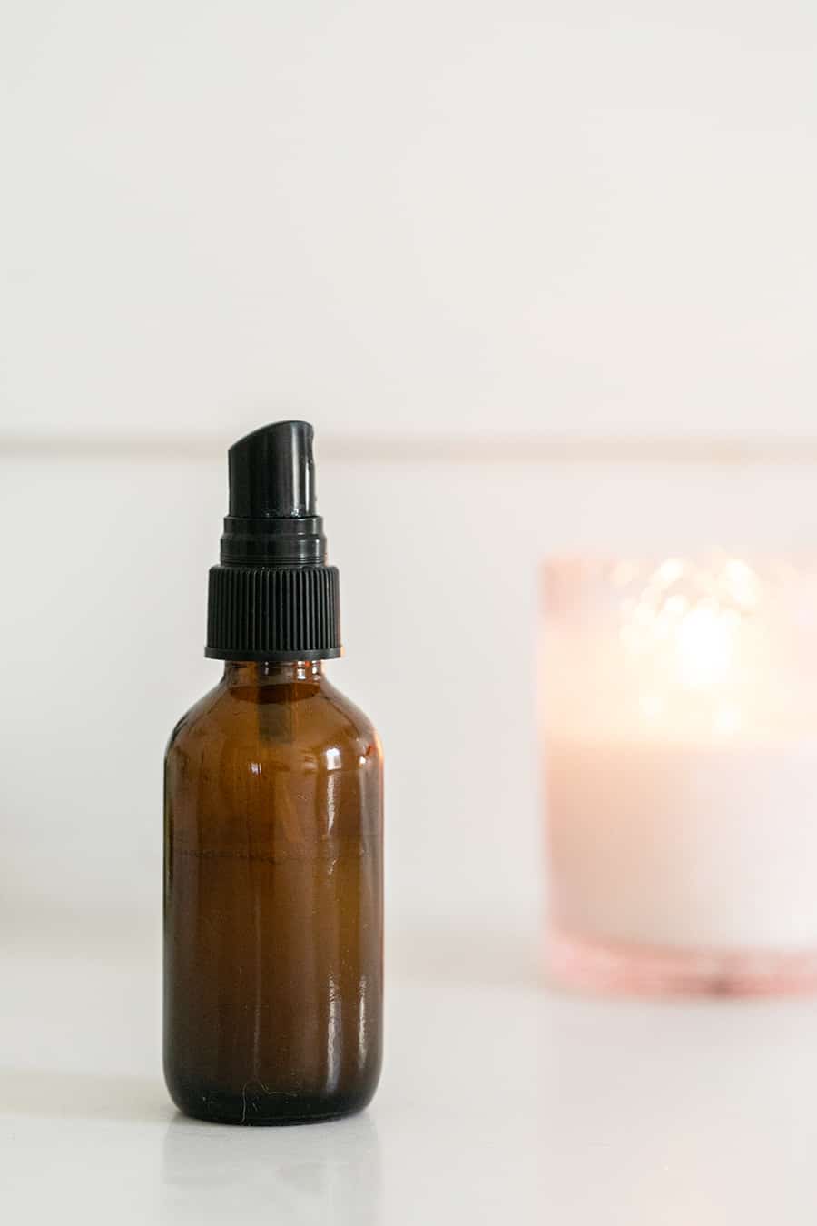 Small Amber Bottle with DIY Lavender Linen Spray