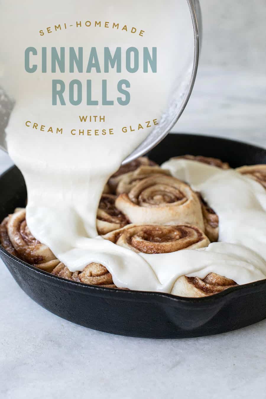 Easy Cinnamon Rolls with Cream Cheese Glaze.