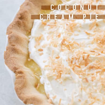 Homemade Coconut Cream Pie with Shortbread Cookie Crust!
