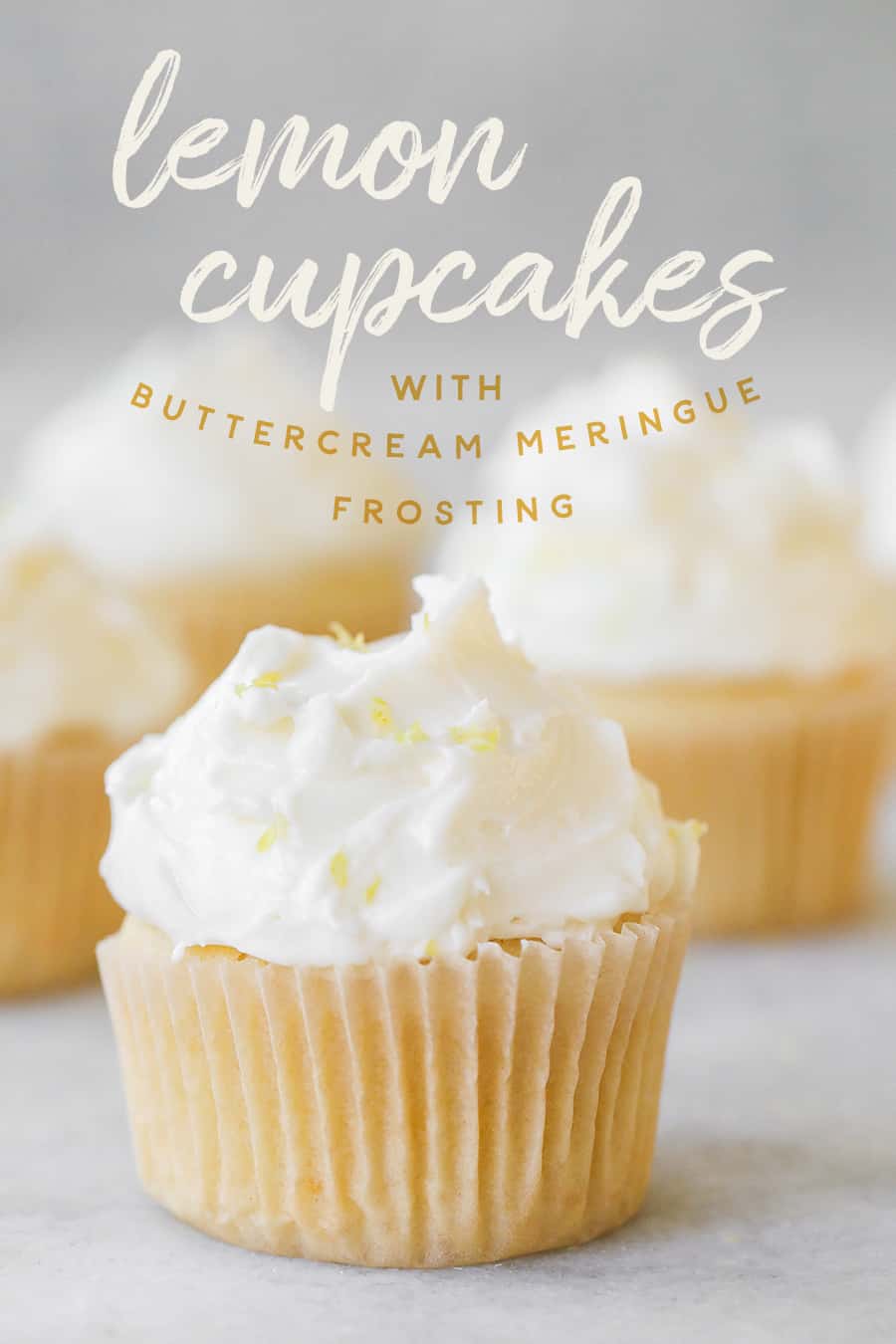 cupcake with buttercream and zest 