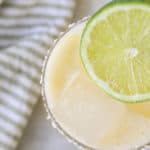 Close up photo of a skinny margarita recipe.