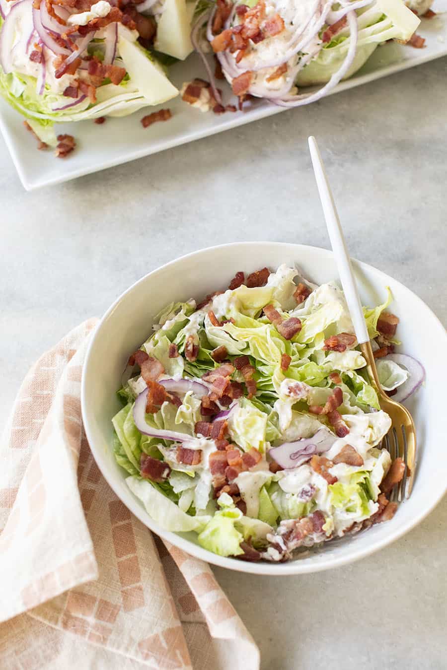 Classic Wedge Salad with the Best Homemade Blue Cheese Dressing ...