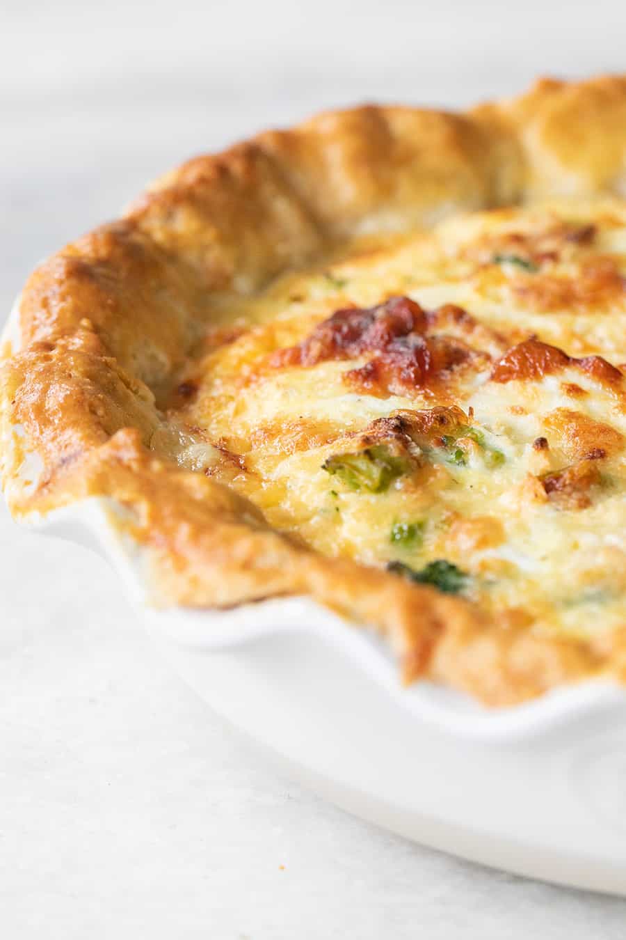 close up of the best quiche recipe 