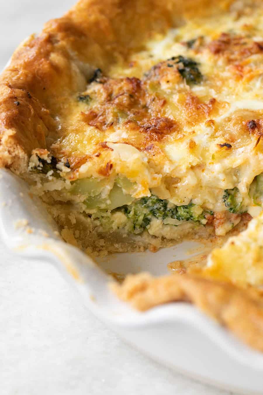 inside of a quiche 