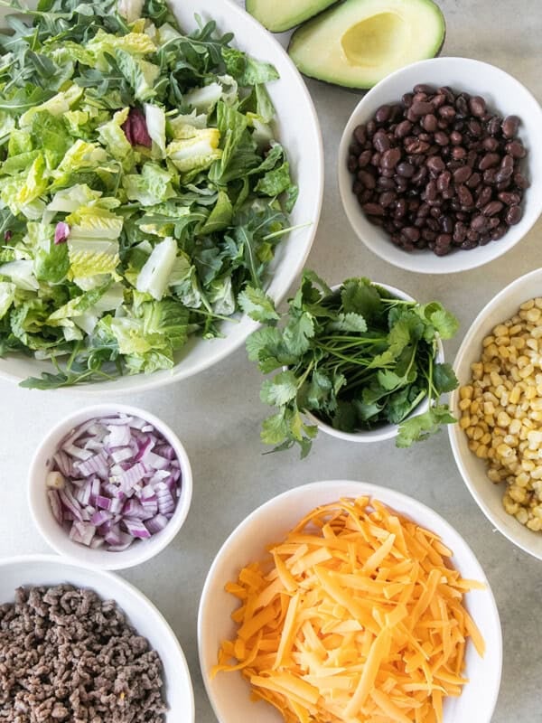 Ingredients for a Taco Salad