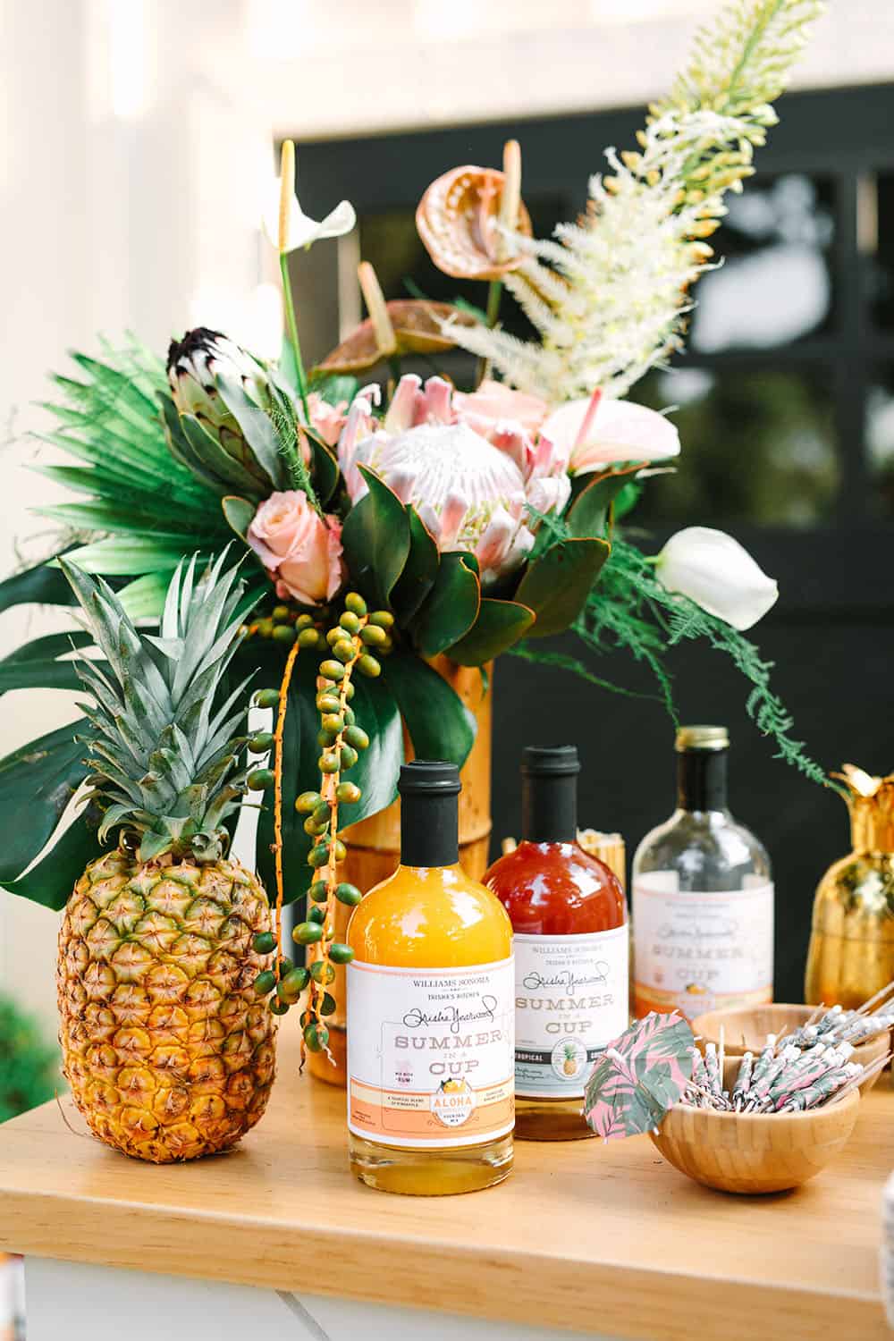 Tropical cocktail mixers from Williams Sonoma. 