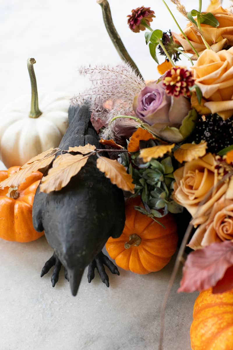 Halloween floral arrangements and pumpkins  - halloween spirit