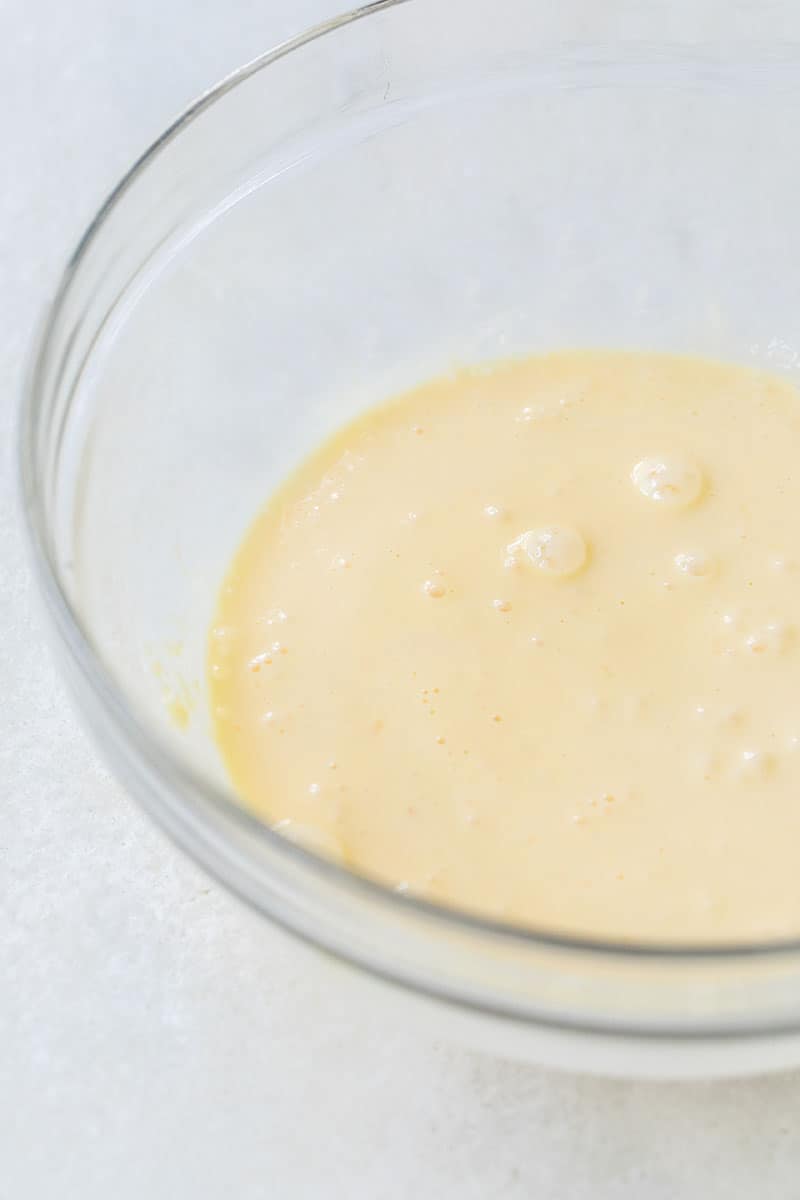 Egg and Cream Mixture to make carbonara sauce. 