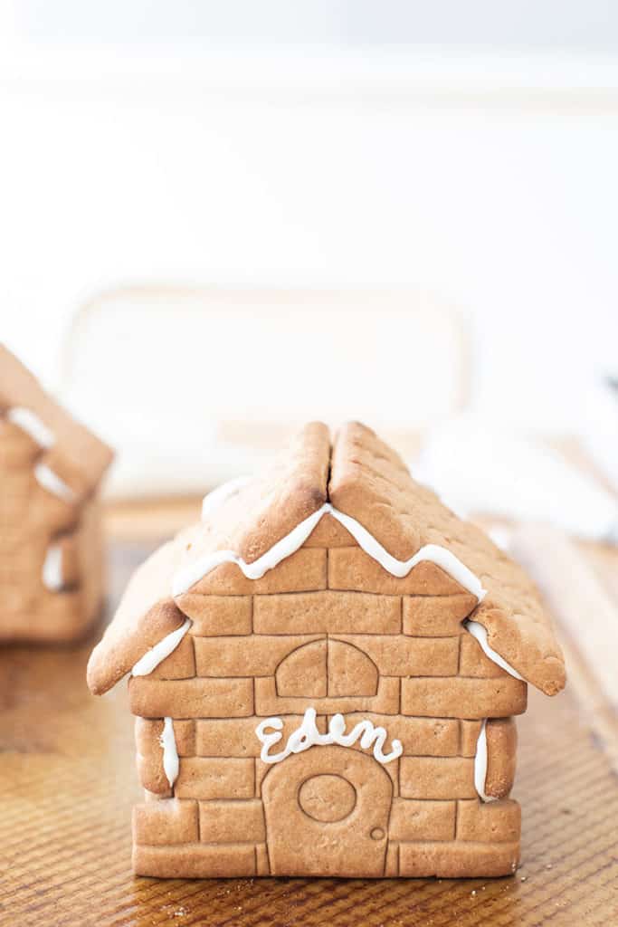 gingerbread house with icing - roast suckling pig