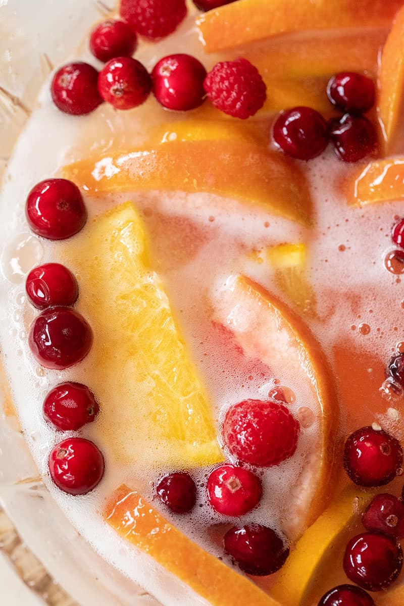 easy holiday punch recipe with cranberry and orange