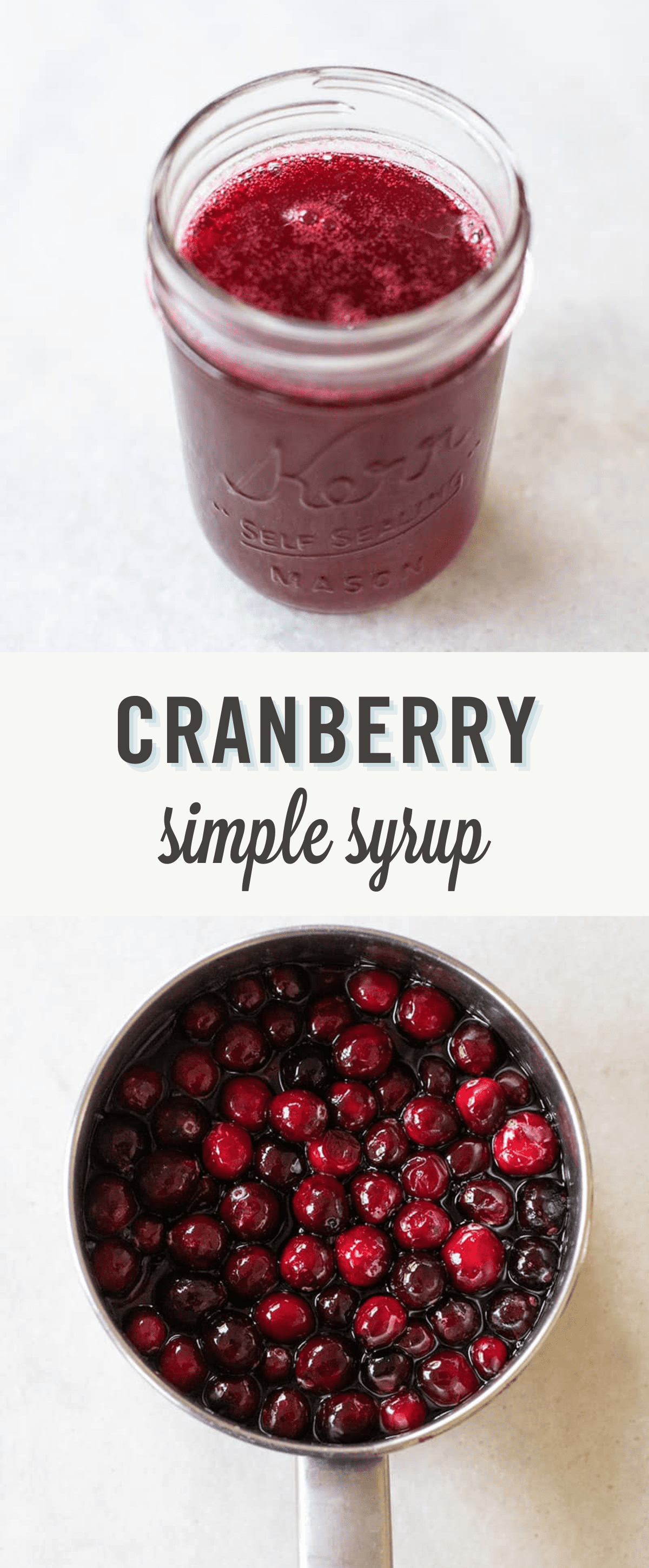 cranberry simple syrup with text.