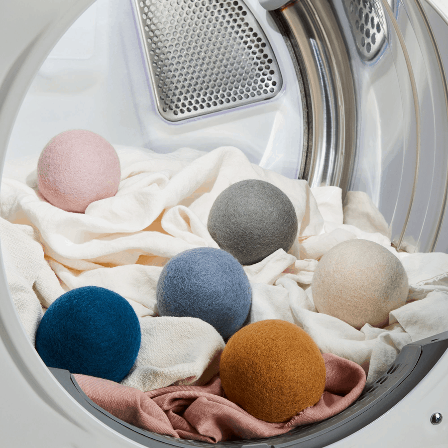 wool dryer balls in dryer