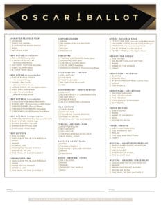 Sugar and Charm Oscar Ballot and Confetti! - Sugar and Charm